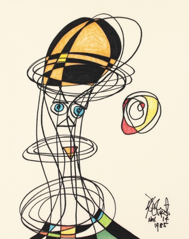 Illustration for article titled Are Kurt Vonnegut's Drawings Quirky Or Just Horrifying?